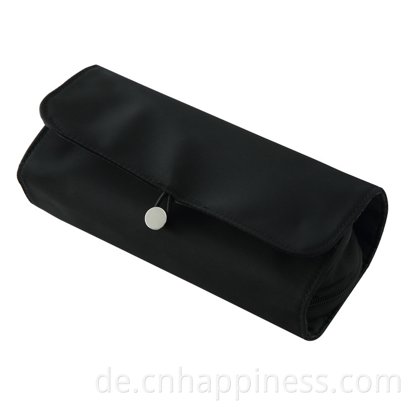 2022 Rolling Case Beutelhalter Taschen Black Cosmetic Beauty Bag Custom Folding Günstige Reisemänner Roll -up -Make -up -Pinsel -Beutel Kit Kit